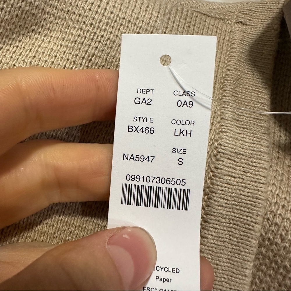 J crew Long V-neck sweater blazer light khaki - Picture 5 of 5